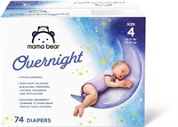 Sz 4  74 PCS  Mama Bear Overnight diapers