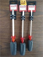 3-pc Craftsman Cushion Grip Flathead Screwdrivers