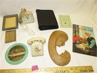 Lot: Handcarved Madonna, Marco Music Phone, Westcl