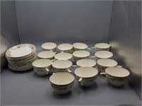 29pc "Mildred" cups/saucers by Mount Clemens