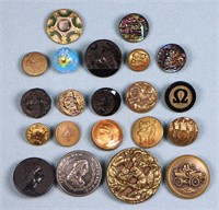 (21) Unusual Victorian Picture Buttons