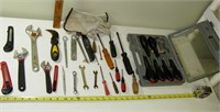 Assorted Tools, Gloves, Wrenches, Etc