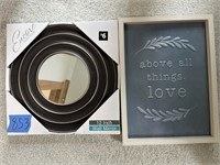 love sign and mirror