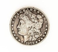 Coin Scarce1879-S Rev '78 Morgan Silver Dollar-VG