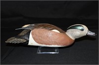Drake Widgeon Decoy With Extended Head Stamped