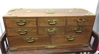 Lined Jewelry Box with 8 Drawers