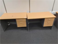 2 Contemporary Style 2 Drawer Office Desks