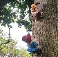 Funny Garden Gnome, Climbing Gnome Tree Hugger