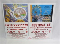2 Middletown PA Festival Posters - Cardboard