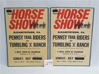 2 Horse Show Posters - Cardboard
