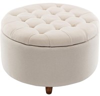 Retail$180 28inch Wide Button Tufted Ottoman(Used)