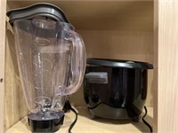 Lot of assorted kitchen appliances, containers,