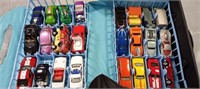 Matchbox Carrying Case With Assorted Cars.