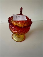 JEANETTE GLASS CANDY DISH 7" TALL