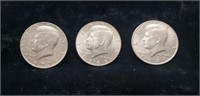 3  - Kennedy Half Dollars.   1977, 1985 and 1989
