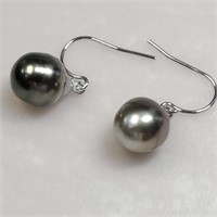 $600 Silver Tahirion Pearls Earrings