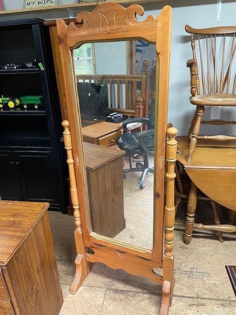 Wood Full Length Dressing Mirror