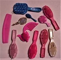 11 Pc Combs & Brushes Doll Barbie Other