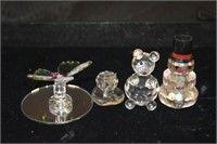 Spun Glass & Crystal Figurines
