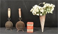 Vintage Kitchen Sifter Tea Strainer, Accent Spice