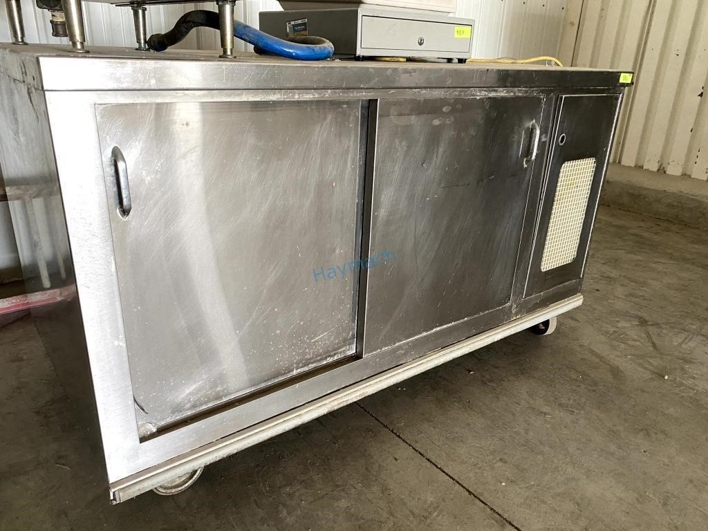 72" STAINLESS STEEL 2.DR U.COUNTER COOLER
