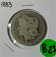 S - 1883 MORGAN SILVER DOLLAR (B23)