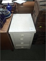 4 drawer wooden white stand