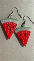 New watermelon earrings 1.5 inches long