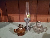 Candle stick, kerosene lamps
no shades with