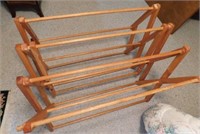 Wooden heavy duty clothes drying rack