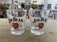 PAIR OF JIM BEAM SHOT GLASSES