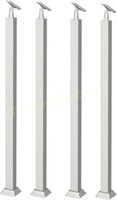 Square Stainless Balusters  35.43in  4 Pack