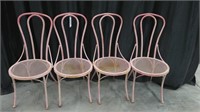 SET OF 4 METAL PATIO CHAIRS