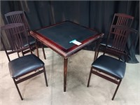 5PC FOLD UP GAME TABLE AND CHAIRS