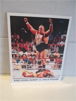 AUTOGRAPHED KING KOMG BUNDY VS HULK HOGAN PICTURE