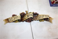 Faux wood grape wall hang