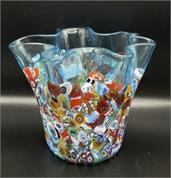 Hand Crafted Millefiori Foulard Vase