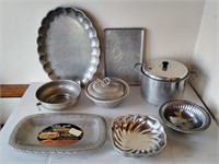 Aluminum and Pewter Serving Ware
