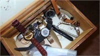 Wooden Box with Watches