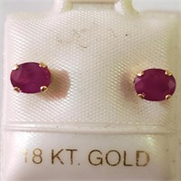 $200 18K Ruby Earrings