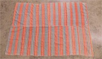 Unusual 1800's woven coverlet, 84" x 60",