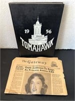 Vintage Omaha yearbook. 1956. UNO.