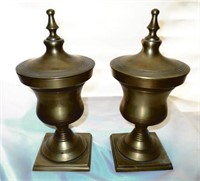 Pair Of Brass Urns