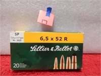 Sellier & Bellot 6.5x52R 117gr SP 20rnds