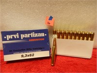 PRVI Partizan 9.3x62 285gr SP 20rnds