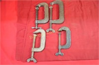 C-Clamps 4pc lot 4" - 6"