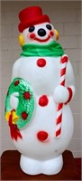 VIntage snowman w/ wreath blow mold,
