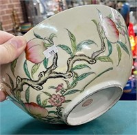 ASIAN POTTERY BOWL 9"