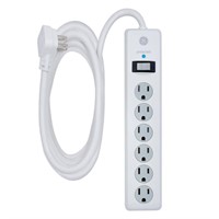 10 ft. 16/3 Surge Protector Power Strip  White