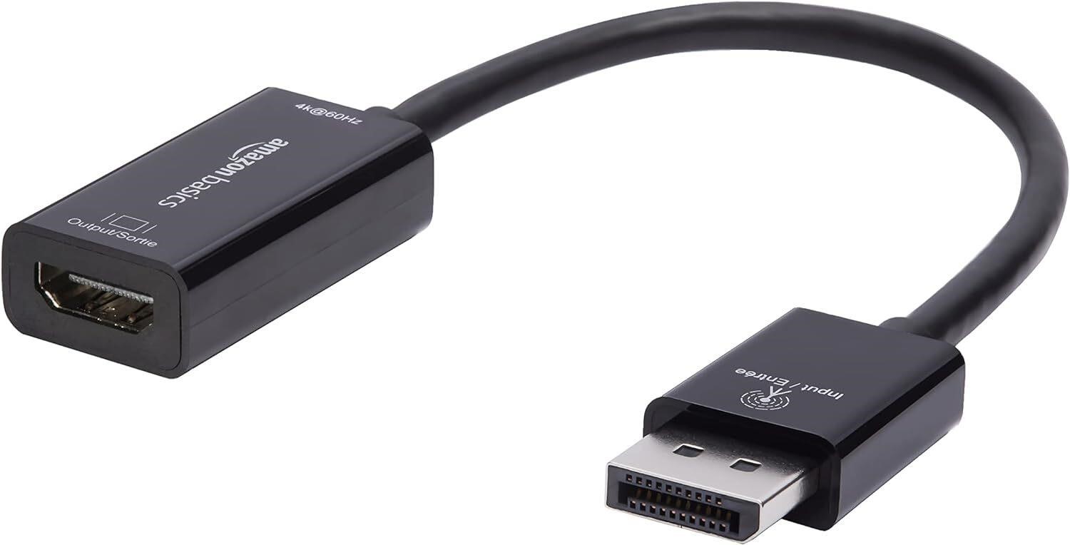 DisplayPort (4k@60Hz) to HDMI Converter  Black